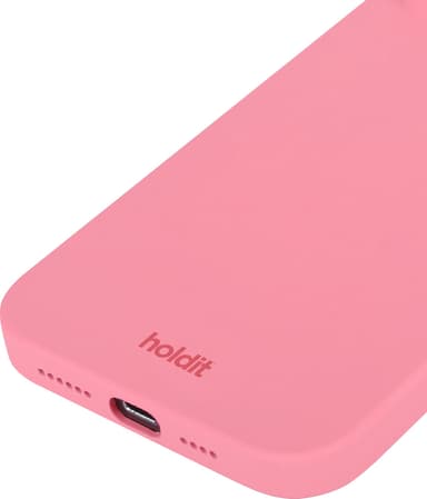 Holdit Silicone iPhone 15 etui (lyserød)