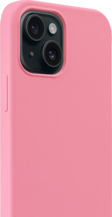 Holdit Silicone iPhone 15 etui (lyserød)