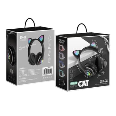 Over Ear Music Headset Glødende Cat Ear hovedtelefoner Blutooth