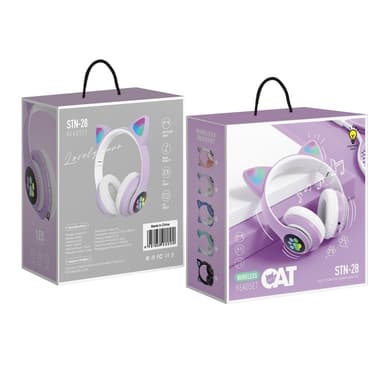 Over Ear Music Headset Glødende Cat Ear hovedtelefoner Blutooth
