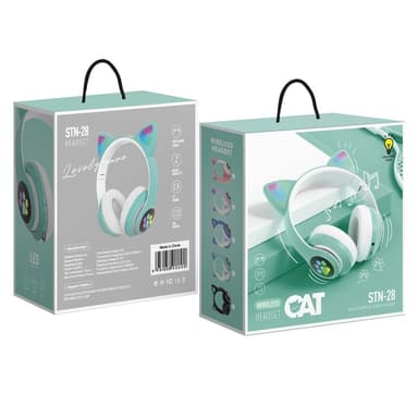 Over Ear Music Headset Glødende Cat Ear hovedtelefoner Blutooth