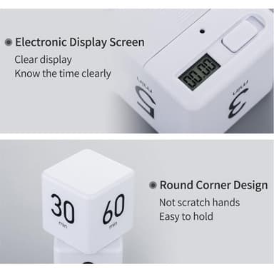 Timer Digital display Timer Nedtællingsalarm 1-3-5-10 minutter