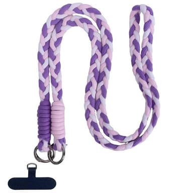 Mobilhalskæde 12mm med fastplade - Lavender Dream