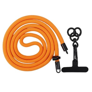 Mobilhalskæde 7mm med fastgørelsesplade - Orange