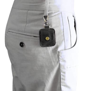 Mini adgangskortholder af ægte læder