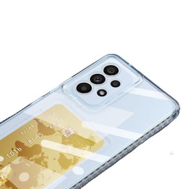 Gennemsigtigt beskyttende telefoncover med kortholder til Samsung Samsung Galaxy S24 Plus