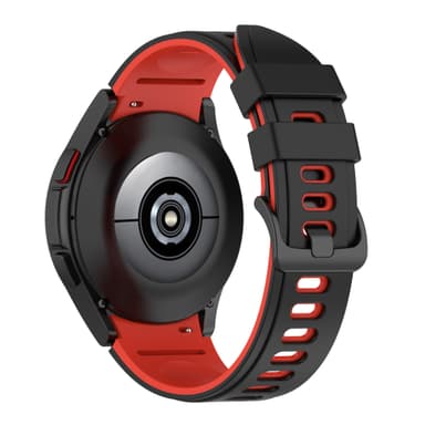 Samsung Galaxy Watch 4 Classic armbånd silikone Sort+rød