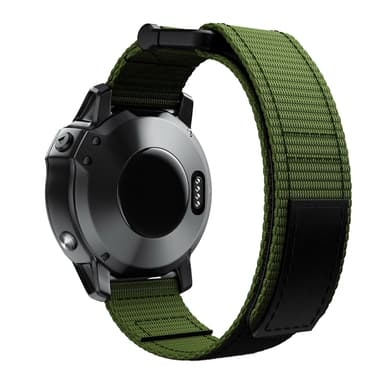 Urrem 22 mm til Garmin Fenix 5/6/7 Forerunner Approach Nylon Grøn