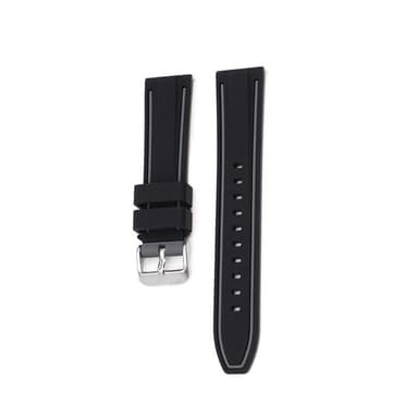 Blød silikonestrop til Omega x Swatch MoonSwatch Sort+grå