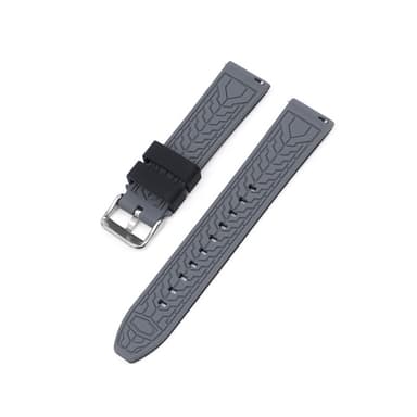 Blød silikonestrop til Omega x Swatch MoonSwatch Sort+grå