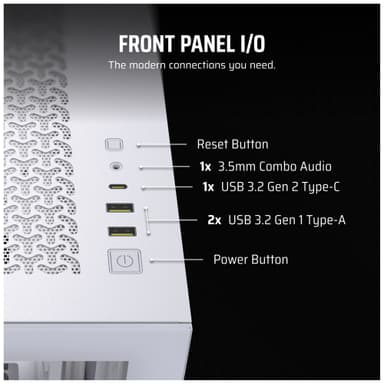 Corsair 3500X PC-kabinet (hvid/glas)