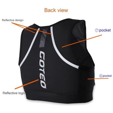 Hydration løbevest Reflekterende cykel løb Marathon - Medium