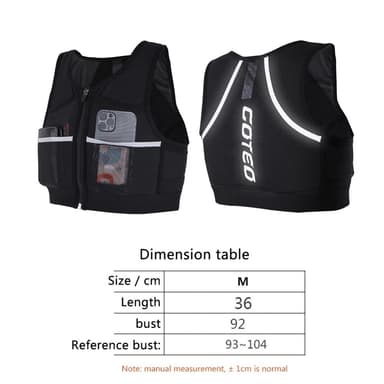 Hydration løbevest Reflekterende cykel løb Marathon - Medium