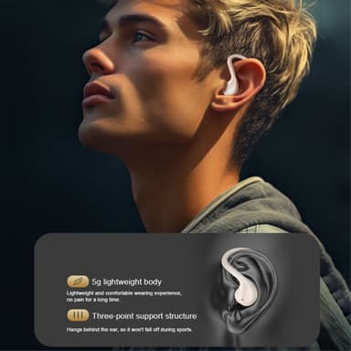 WEKOME Bluetooth Headset Semi-in-Ear trådløse hovedtelefoner - Beige