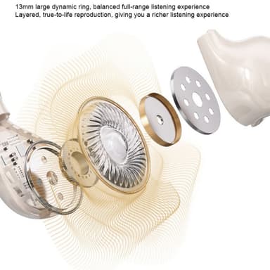 WEKOME Bluetooth Headset Semi-in-Ear trådløse hovedtelefoner - Beige
