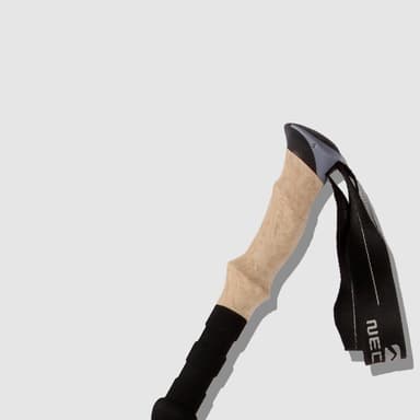 Ultralet foldbar vandrestav - 5 sektioner 33-125 cm Sort