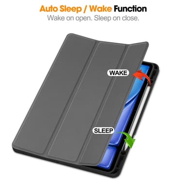 Til iPad Air 13 (2024) Etui Tre-fold Stativ Tablet Cover med Pen Holder