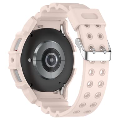 Armor silikone urrem med beskyttende etui til Samsung Galaxy Watch6 40mm Lyserød