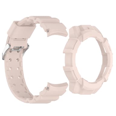 Armor silikone urrem med beskyttende etui til Samsung Galaxy Watch6 40mm Lyserød