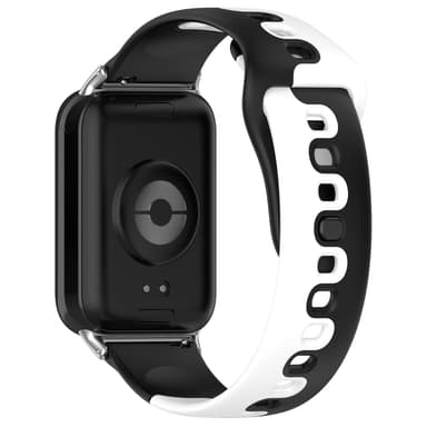 Silikone urrem til Xiaomi Mi Band 8 Pro/Redmi Watch 4 Sort + Hvid