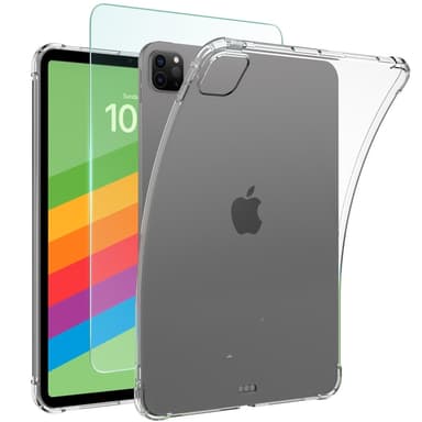 Til iPad Pro 11 (2024) Etui TPU cover + Hærdet Glas