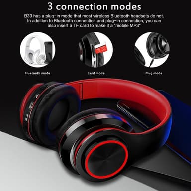 Hifi Wireless On-Ear Headset Bluetooth-hovedtelefoner - hvid