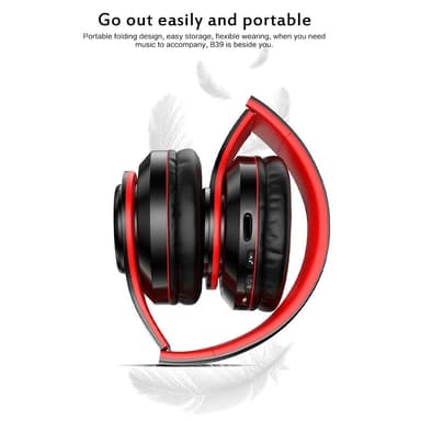 Hifi Wireless On-Ear Headset Bluetooth-hovedtelefoner - hvid