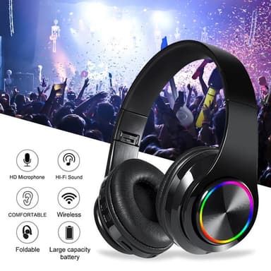 Hifi Wireless On-Ear Headset Bluetooth-hovedtelefoner - hvid