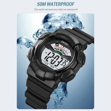 SKMEI 50m vandtæt armbåndsur - Grøn camouflage