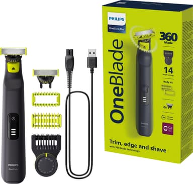 Philips OneBlade Pro 360 ansigts- og kropstrimmer QP6542/15