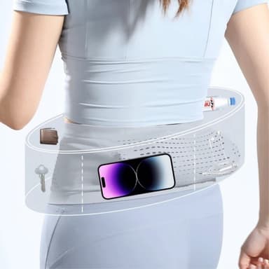Elastisk løbebælte-taljetaske Fanny Pack - Sort / M