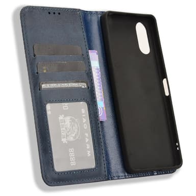 Wallet Stand Flip-telefonetui til Xperia 10 VI - Blå