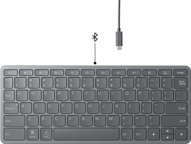 Lenovo trådløst multi-enhedstastatur (Luna Grey)