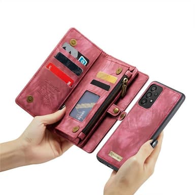CaseMe mobilcover 008 11-kort Samsung Galaxy A33 5G - Rød