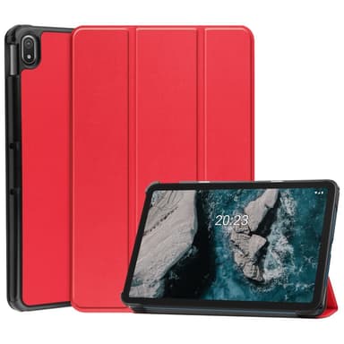 SKALO Nokia T20 Trifold Flip Cover - Rød