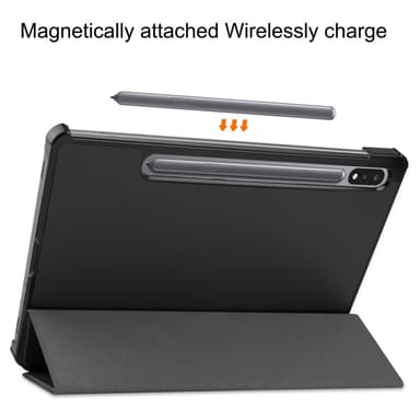 SKALO Samsung Tab S8 Trifold Flip Cover - Sort