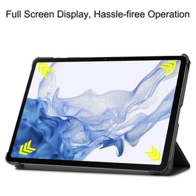 SKALO Samsung Tab S8 Trifold Flip Cover - Sort