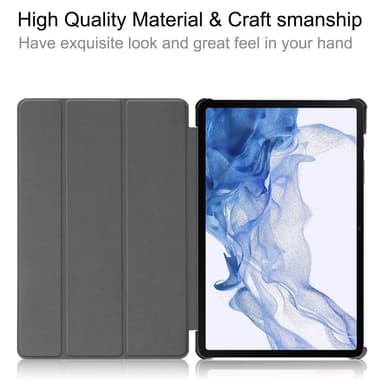 SKALO Samsung Tab S8 Trifold Flip Cover - Sort