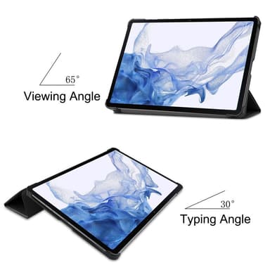 SKALO Samsung Tab S8 Trifold Flip Cover - Sort