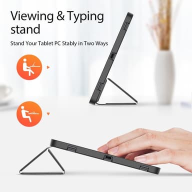 DUX DUCIS Samsung Tab S7+/S7 FE/S8+ DOMO Series Trifold Flip Cover - Sort