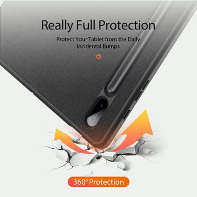 DUX DUCIS Samsung Tab S7+/S7 FE/S8+ DOMO Series Trifold Flip Cover - Sort