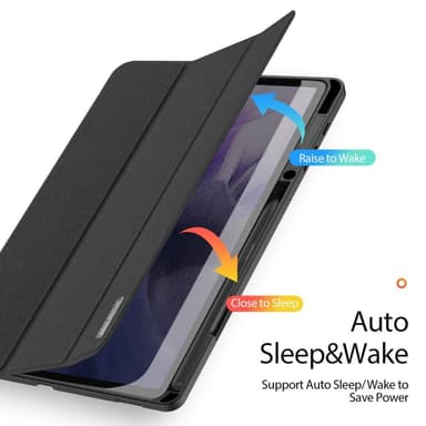 DUX DUCIS Samsung Tab S7+/S7 FE/S8+ DOMO Series Trifold Flip Cover - Sort