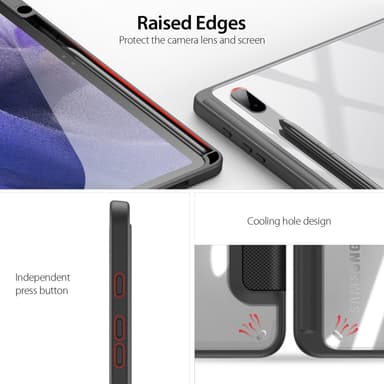 DUX DUCIS Samsung Tab S7+/S7 FE/S8+ TOBY Series Trifold Flip Cover - Sort