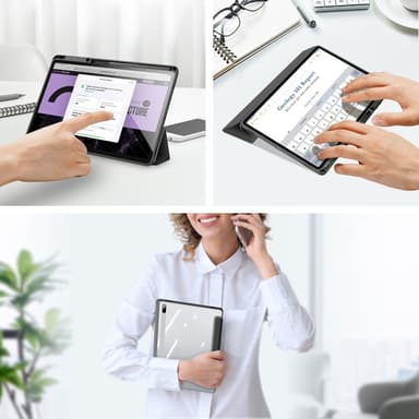 DUX DUCIS Samsung Tab S7+/S7 FE/S8+ TOBY Series Trifold Flip Cover - Sort