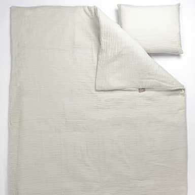 NG Baby Påslakan Säng Muslin Ivory