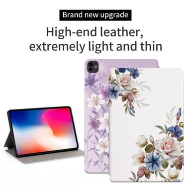 Til iPad Pro 11 (2024) Cover Flip Stativ Smart Tablet Cover - Gardenias