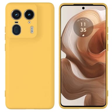 Liquid silikone cover Motorola Edge 50 Ultra - Gul