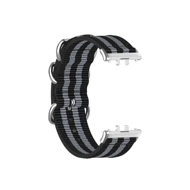Samsung Fit3 SM-R390 Nylon lærredsbånd Sort+grå