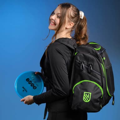 Viking Discs Rucksack Pro Disc golf rygsæk, Sort/Lime