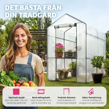 Drivhus med presenning, 3,6 m³ - hvid